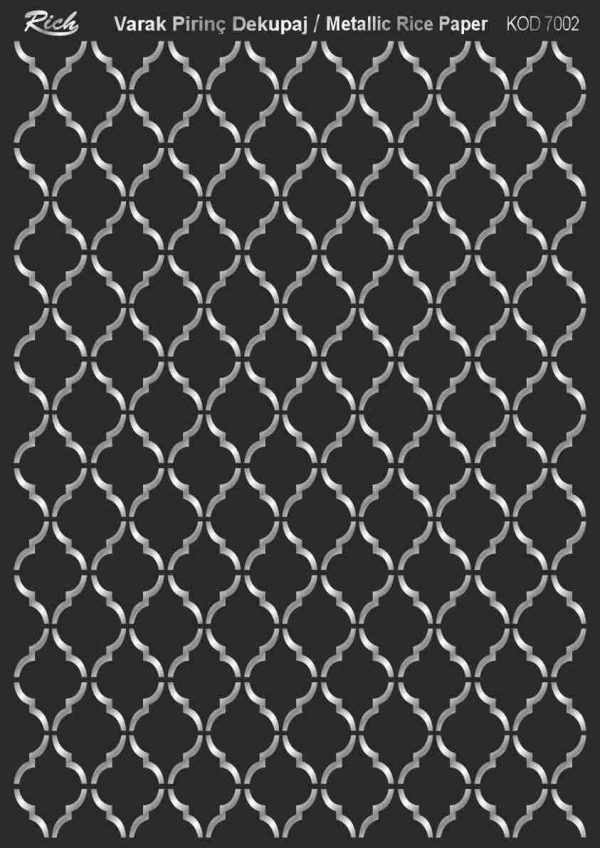 Ριζόχαρτο Rich Soft Silver 29x41 cm 7002
