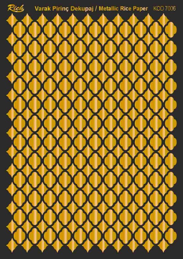 Ριζόχαρτο Rich Soft Gold 29x41 cm 7006